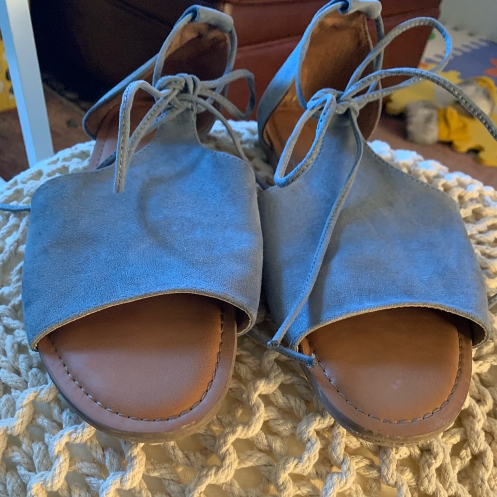 Universal Threads Faux Seude Lace Up Sandals